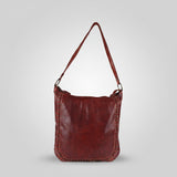 Spaghetti Western Swc142Acg Hobo Vintage Handmade Drum Dyed Genuine European Cowhide Leather Women Bag Western Handbag Purse