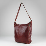 Spaghetti Western Swc142Acg Hobo Vintage Handmade Drum Dyed Genuine European Cowhide Leather Women Bag Western Handbag Purse