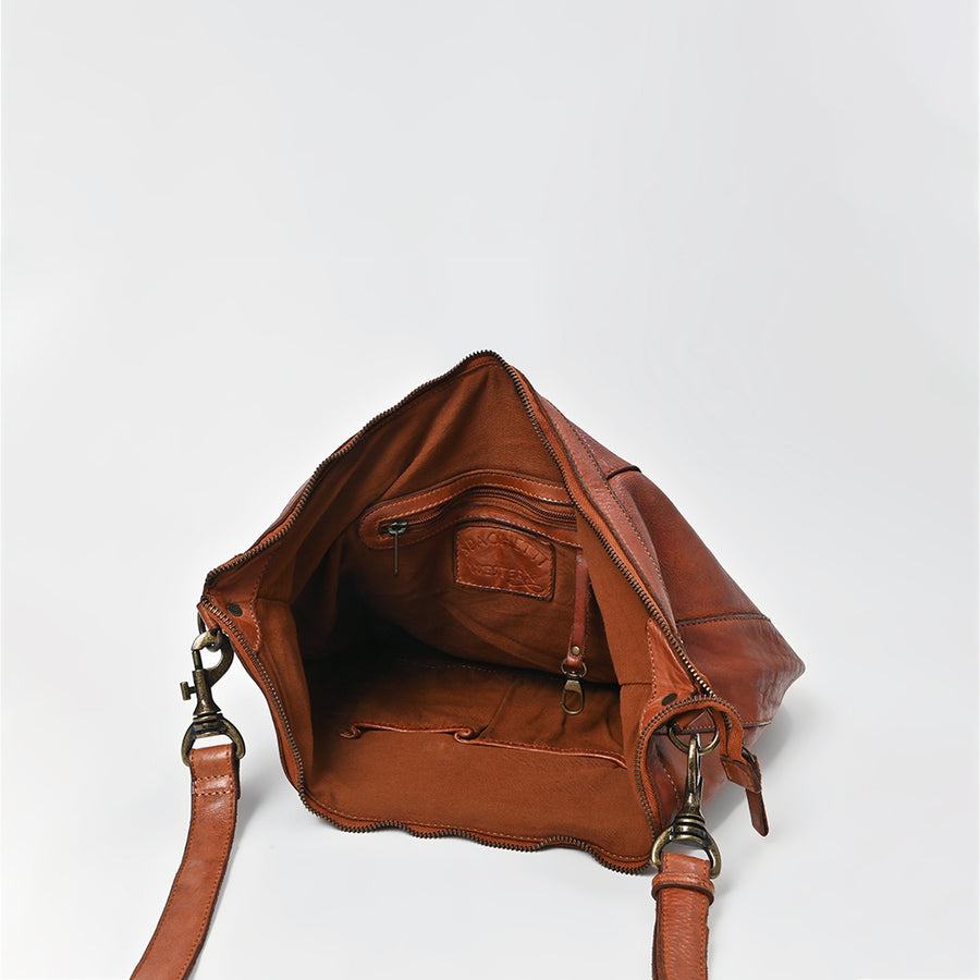Spaghetti Western Swc143Cg Hobo Vintage Handmade Drum Dyed Genuine European Cowhide Leather Women Bag Western Handbag Purse