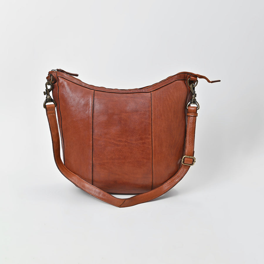 Spaghetti Western Swc143Cg Hobo Vintage Handmade Drum Dyed Genuine European Cowhide Leather Women Bag Western Handbag Purse