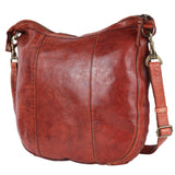 Spaghetti Western Swc143Cg Hobo Vintage Handmade Drum Dyed Genuine European Cowhide Leather Women Bag Western Handbag Purse