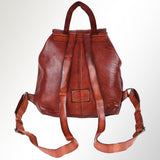 Spaghetti Western Swc145Acg Backpack Vintage Handmade Drum Dyed Genuine European Cowhide Leather Women Bag Western Handbag Purse