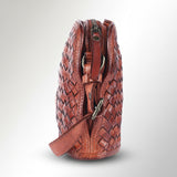 Spaghetti Western Swc148Cg Cross Body I Vintage Handmade Drum Dyed Genuine European Cowhide Leather Women Bag Western Handbag Purse