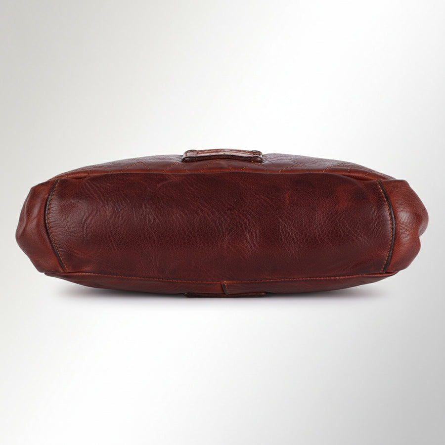Spaghetti Western Swc151Cg Envelope Vintage Handmade Drum Dyed Genuine European Cowhide Leather Women Bag Western Handbag Purse