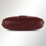 Spaghetti Western Swc151Cg Envelope Vintage Handmade Drum Dyed Genuine European Cowhide Leather Women Bag Western Handbag Purse