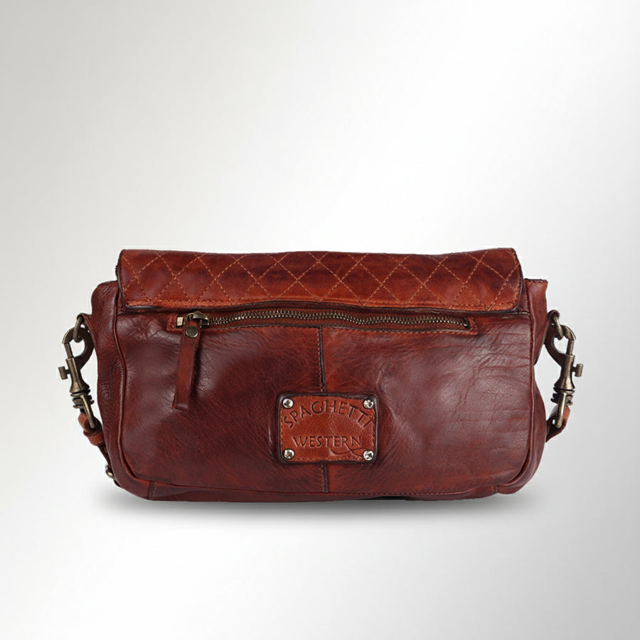 Spaghetti Western Swc151Cg Envelope Vintage Handmade Drum Dyed Genuine European Cowhide Leather Women Bag Western Handbag Purse