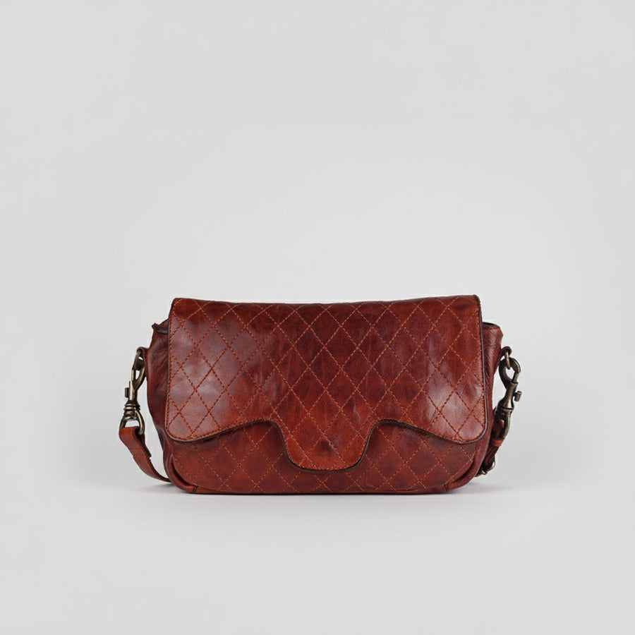 Spaghetti Western Swc151Cg Envelope Vintage Handmade Drum Dyed Genuine European Cowhide Leather Women Bag Western Handbag Purse
