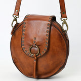 Spaghetti Western Swc152Cg Canteen Vintage Handmade Drum Dyed Genuine European Cowhide Leather Women Bag Western Handbag Purse