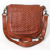 Spaghetti Western Swc160Cg Cross Body I Vintage Handmade Drum Dyed Genuine European Cowhide Leather Women Bag Western Handbag Purse