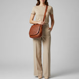 Spaghetti Western Swc160Cg Cross Body I Vintage Handmade Drum Dyed Genuine European Cowhide Leather Women Bag Western Handbag Purse