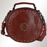 Spaghetti Western Swc168Cg Canteen Vintage Handmade Drum Dyed Genuine European Cowhide Leather Women Bag Western Handbag Purse