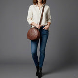 Spaghetti Western Swc168Cg Canteen Vintage Handmade Drum Dyed Genuine European Cowhide Leather Women Bag Western Handbag Purse