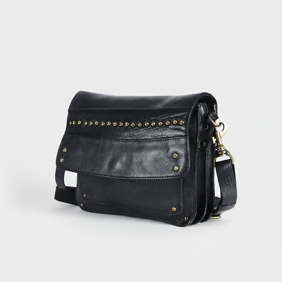 Spaghetti W. Swc170Blk Cross Body I Vintage Handmade Drum Dyed Genuine by Hilason – Cowboy and equestrian accessories