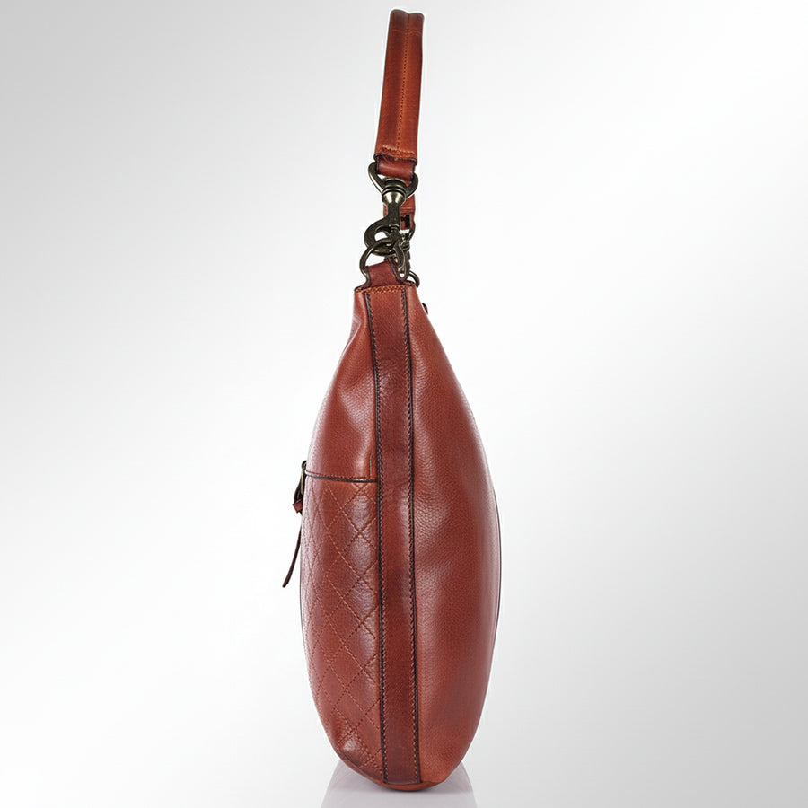 Spaghetti Western Swc175Cg Hobo Vintage Handmade Drum Dyed Genuine European Cowhide Leather Women Bag Western Handbag Purse