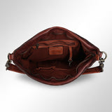 Spaghetti Western Swc175Cg Hobo Vintage Handmade Drum Dyed Genuine European Cowhide Leather Women Bag Western Handbag Purse