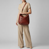 Spaghetti Western Swc176Cg Hobo Vintage Handmade Drum Dyed Genuine European Cowhide Leather Women Bag Western Handbag Purse