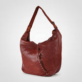 Spaghetti Western Swc176Cg Hobo Vintage Handmade Drum Dyed Genuine European Cowhide Leather Women Bag Western Handbag Purse