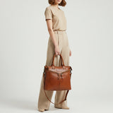 Spaghetti Western Swc179Cg Tote Vintage Handmade Drum Dyed Genuine European Cowhide Leather Women Bag Western Handbag Purse