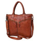 Spaghetti Western Swc179Cg Tote Vintage Handmade Drum Dyed Genuine European Cowhide Leather Women Bag Western Handbag Purse