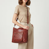 Spaghetti Western Swc180Cg Hobo Vintage Handmade Drum Dyed Genuine European Cowhide Leather Women Bag Western Handbag Purse