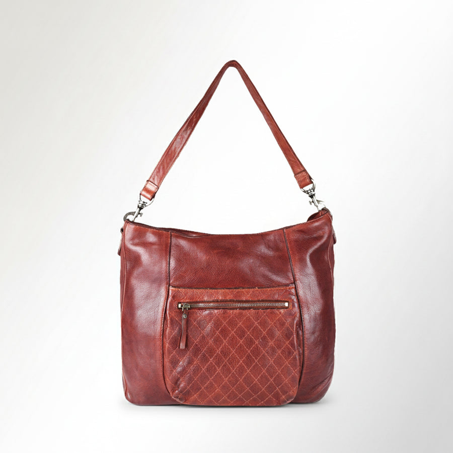 Spaghetti Western Swc180Cg Hobo Vintage Handmade Drum Dyed Genuine European Cowhide Leather Women Bag Western Handbag Purse