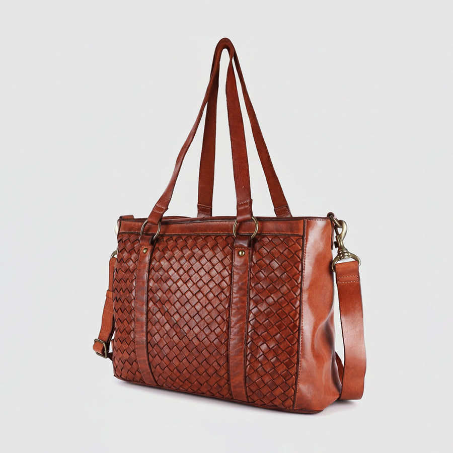 Spaghetti W. Swc181Cg Tote Vintage Handmade Drum Dyed Genuine European by Hilason – Cowboy and equestrian accessories