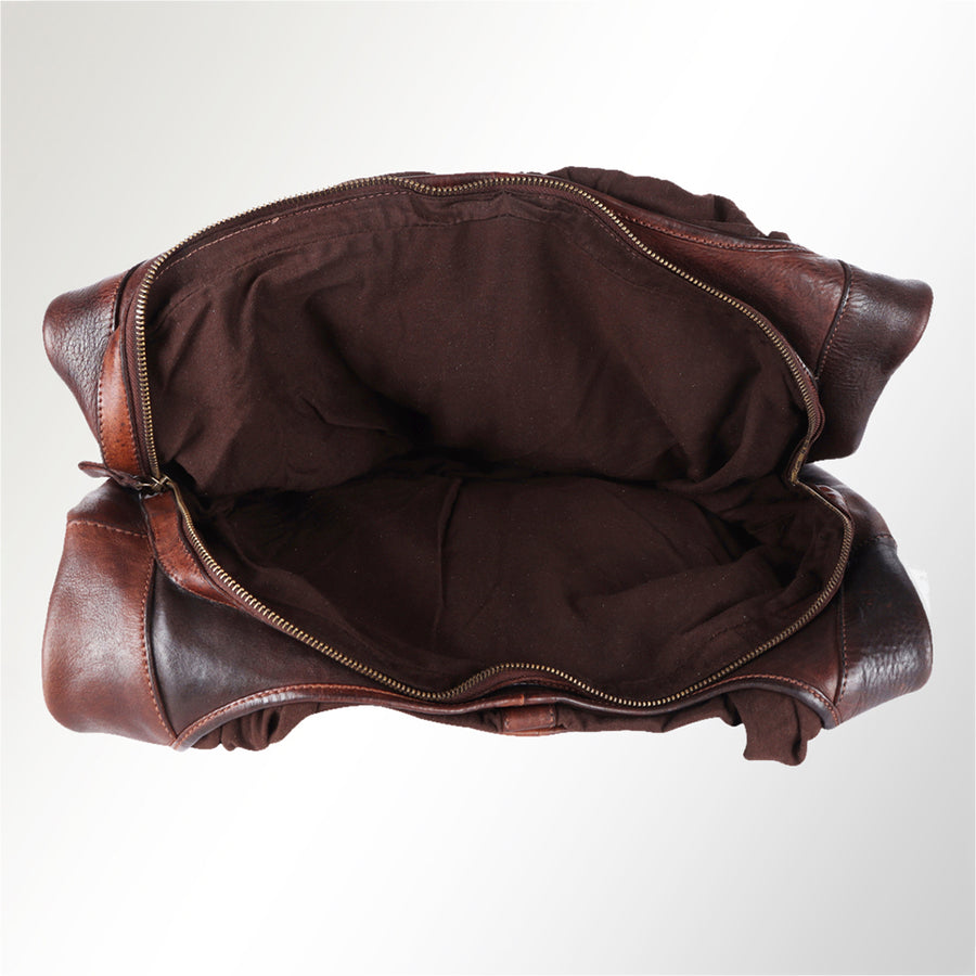 Spaghetti Western Swc184Tan Hobo Vintage Handmade Drum Dyed Genuine European Cowhide Leather Women Bag Western Handbag Purse
