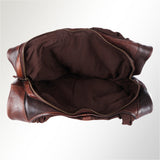 Spaghetti Western Swc184Tan Hobo Vintage Handmade Drum Dyed Genuine European Cowhide Leather Women Bag Western Handbag Purse
