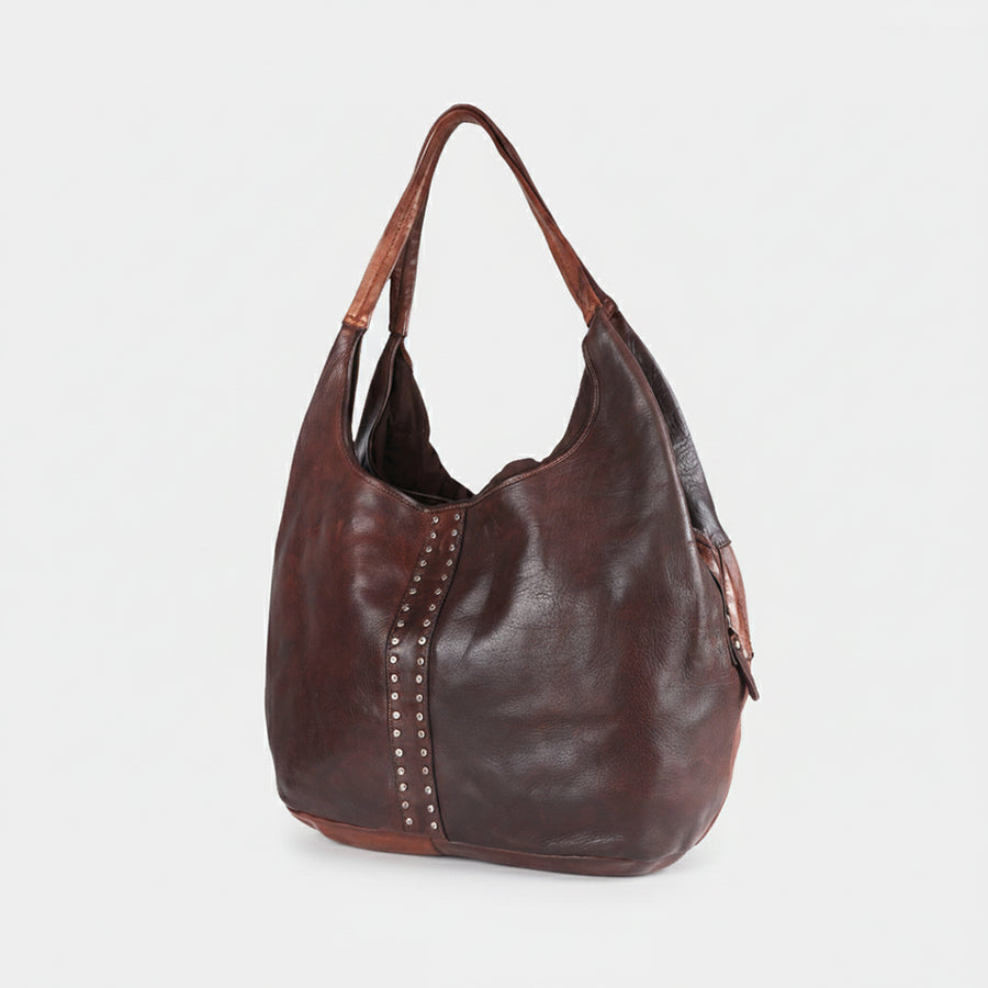 Spaghetti Western Hobo Vintage Handmade Drum Dyed Genuine European Cowhide Leather Women Bag Western Handbag Purse - Uhorse