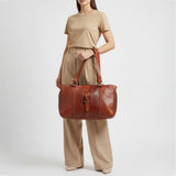 Spaghetti Western Swc186Cg Tote Vintage Handmade Drum Dyed Genuine European Cowhide Leather Women Bag Western Handbag Purse