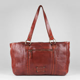 Spaghetti Western Swc186Cg Tote Vintage Handmade Drum Dyed Genuine European Cowhide Leather Women Bag Western Handbag Purse