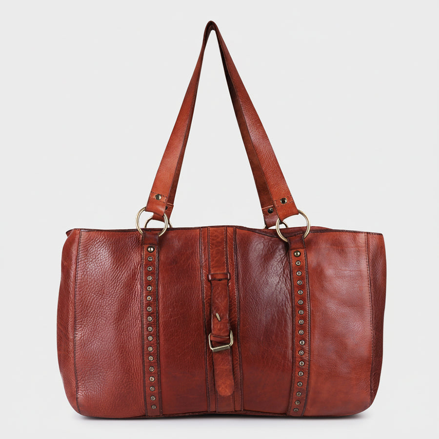 Spaghetti Western Swc186Cg Tote Vintage Handmade Drum Dyed Genuine European Cowhide Leather Women Bag Western Handbag Purse