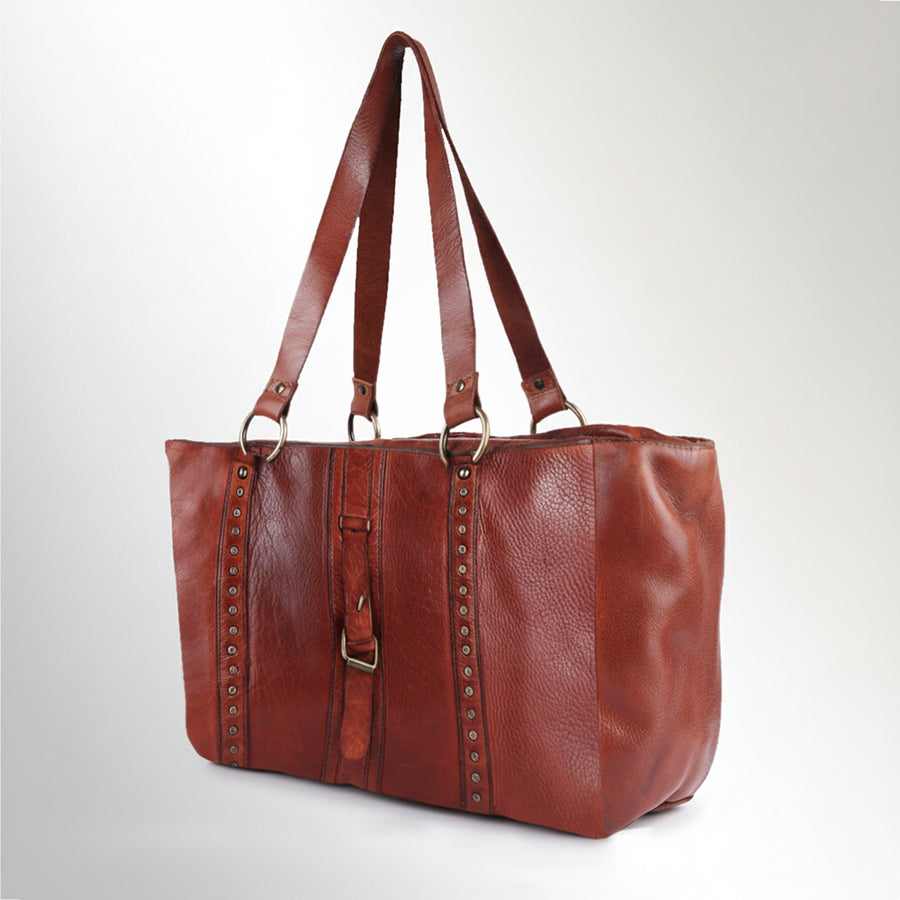 Spaghetti W. Swc186Cg Tote Vintage Handmade Drum Dyed Genuine European by Hilason – Cowboy and equestrian accessories