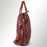 Spaghetti Western Swc187Cg Tote Vintage Handmade Drum Dyed Genuine European Cowhide Leather Women Bag Western Handbag Purse