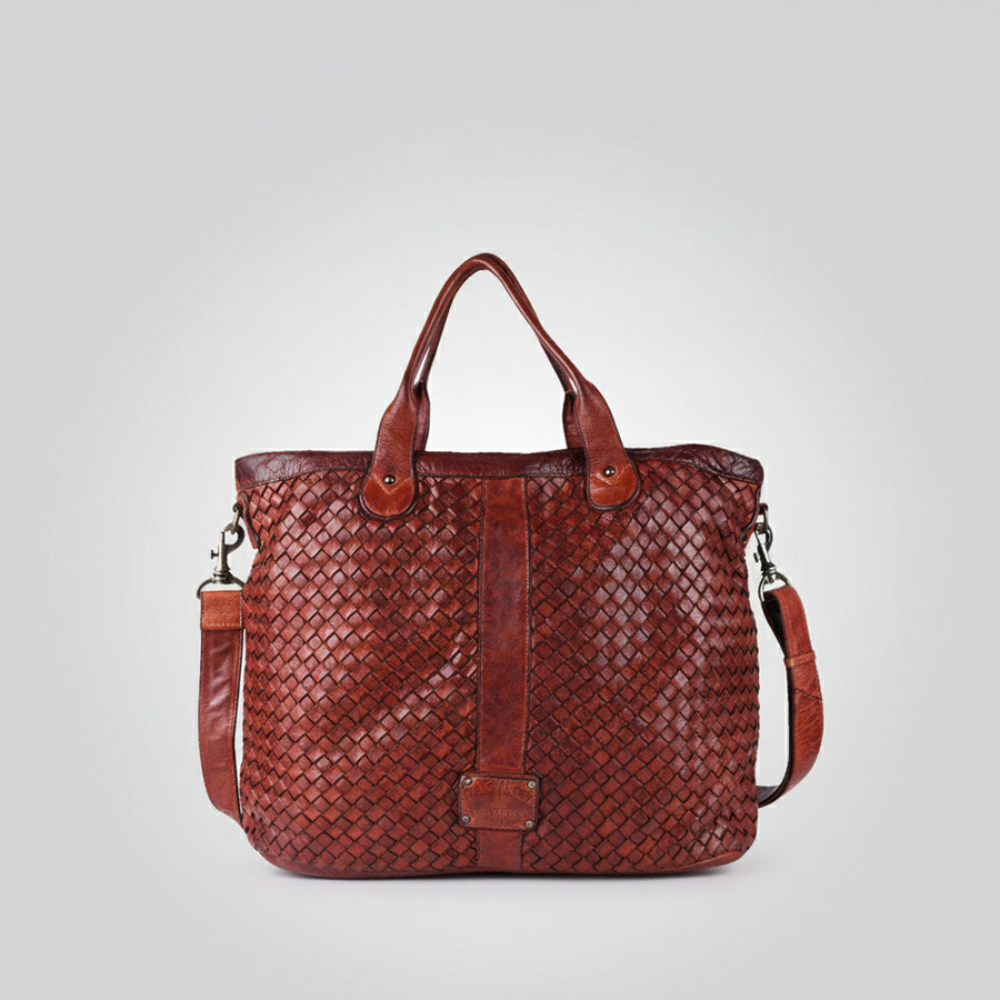 Spaghetti Western Swc187Cg Tote Vintage Handmade Drum Dyed Genuine European Cowhide Leather Women Bag Western Handbag Purse