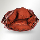 Spaghetti Western Swc187Cg Tote Vintage Handmade Drum Dyed Genuine European Cowhide Leather Women Bag Western Handbag Purse