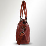 Spaghetti Western Swc188Cg Tote Vintage Handmade Drum Dyed Genuine European Cowhide Leather Women Bag Western Handbag Purse