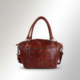 Spaghetti Western Swc188Cg Tote Vintage Handmade Drum Dyed Genuine European Cowhide Leather Women Bag Western Handbag Purse