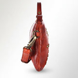 Spaghetti Western Swc196Cg Wallet Vintage Handmade Drum Dyed Genuine European Cowhide Leather Women Bag Western Handbag Purse