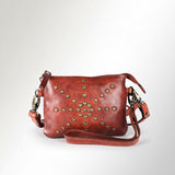 Spaghetti Western Swc196Cg Wallet Vintage Handmade Drum Dyed Genuine European Cowhide Leather Women Bag Western Handbag Purse