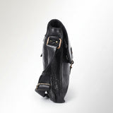 Spaghetti Western Swc198Blk Envelope Vintage Handmade Drum Dyed Genuine European Cowhide Leather Women Bag Western Handbag Purse