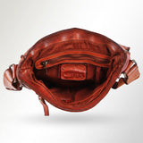 Spaghetti Western Swc198Cg Envelope Vintage Handmade Drum Dyed Genuine European Cowhide Leather Women Bag Western Handbag Purse