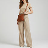 Spaghetti Western Swc199Cg Coin Purse Vintage Handmade Drum Dyed Genuine European Cowhide Leather Women Bag Western Handbag Purse