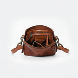 Spaghetti Western Swc199Cg Coin Purse Vintage Handmade Drum Dyed Genuine European Cowhide Leather Women Bag Western Handbag Purse