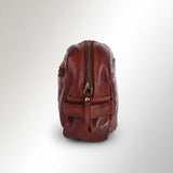 Spaghetti Western Swc200Cg Toiletry Vintage Handmade Drum Dyed Genuine European Cowhide Leather Women Bag Western Handbag Purse