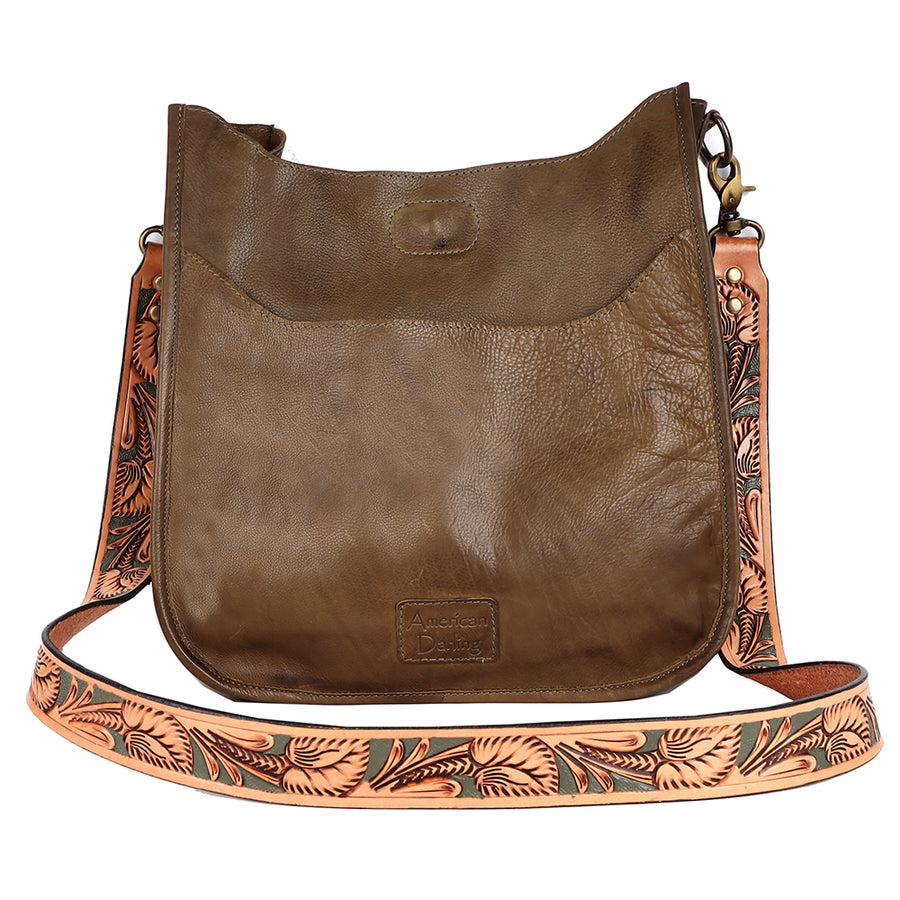American Darling Large Crossbody Full Grain Genuine Leather Western Women Bag Handbag Purse