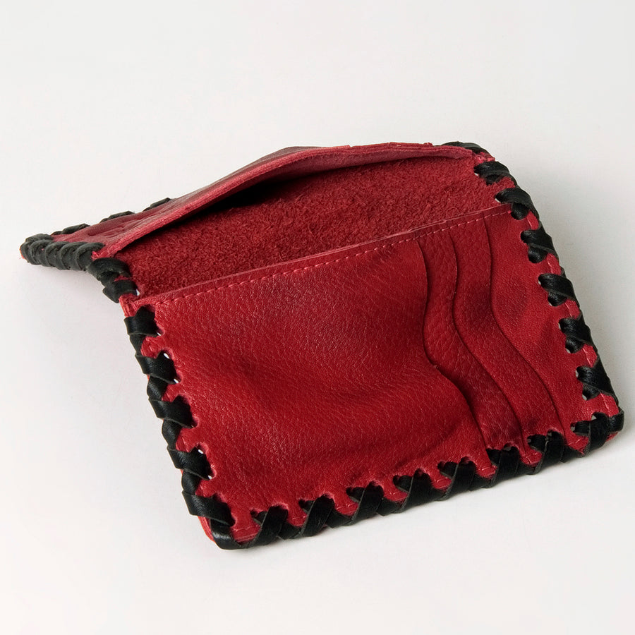 American Darling Card-Holder Western Braided Genuine Leather Handcrafted Small Wallet with YKK Zipper