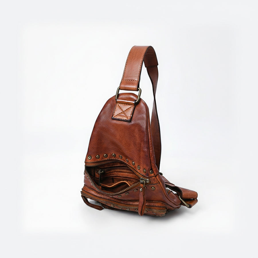Spaghetti Western Vintage Handmade Genuine Leather Sling Bag