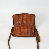 Spaghetti Western Swc195Cg Wallet Vintage Handmade Drum Dyed Genuine European Cowhide Leather Women Bag Western Handbag Purse