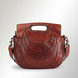 Spaghetti Western Swc173Cg Clutch Vintage Handmade Drum Dyed Genuine European Cowhide Leather Women Bag Western Handbag Purse